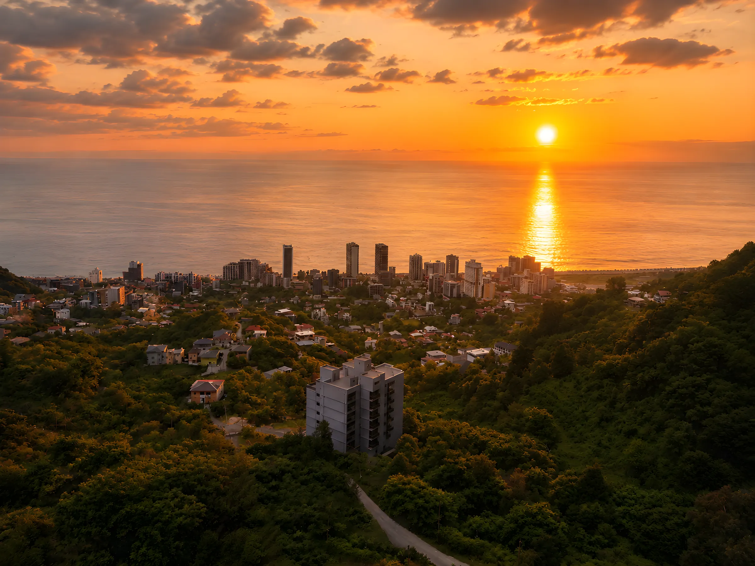 Панорама на море и горы